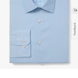 NWT Express Slim IMX Long Sleeve Dress Shirt - Blue - L